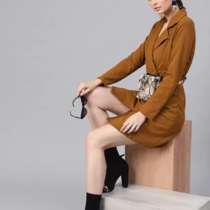 A-line Brown Dress