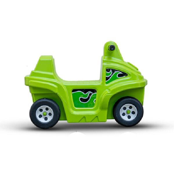 Ok Play Coaster Car l ATV Style Push Ride On Toy Car For Toddler 2-4 Age Kids (Green Colour)