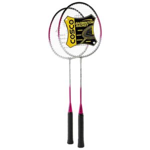 Cosco Aluminium CB85 Strung Badminton Racquet Pink & Silver (Pack of: 2, 190 G)