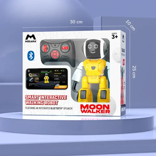 Moonwalker Walking and Talking Robot - In-Built Bluetooth Speaker, Clap Detection, Rechargeable Battery, C Type USB Charging, Voice Commands, Remote and App Control