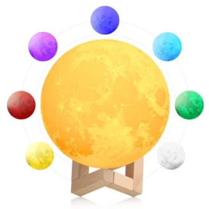 15 CM 3D Moon with 7 Colors LED Night Light