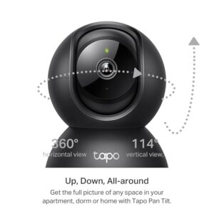 Tapo TP-Link 2K 3MP Pan/Tilt Indoor Wireless Security Camera for Baby Monitor,Pet Camera|Motion Detection & Tracking|2-Way Audio|Cloud & SD Card Storage|Works w/Alexa & Google Home|Black C211