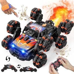 VikriDA 8WD Gesture Sensing Stunt Rc Cars,Toys for Ages 8-13 Remote Control Climbing Car,2.4Ghz Hand Controlled Rc Car with Spray 360 Rotation for 8 9 10 11 12 Year Old Boys Girls Birthday Gift