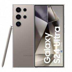 Samsung Galaxy S24 Ultra 5G AI Smartphone with Galaxy AI (Titanium Gray, 12GB, 256GB Storage), Snapdragon 8 Gen 3, 200 MP Camera with ProVisual Engine and 5000mAh Battery