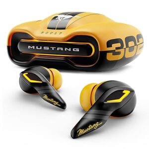 Boult Mustang Newly Launched Torq TWS Earbuds with 60H Playtime, App Support, 4 Mics, ENC, 45ms Low Latency, 13mm Driver, Breathing LEDs,Touch Control, Made in India, IPX5, Ear Buds Wireless (Yellow)