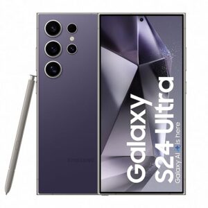 Samsung Galaxy S24 Ultra 5G AI Smartphone with Galaxy AI (Titanium Violet, 12GB, 256GB Storage), Snapdragon 8 Gen 3, 200 MP Camera with ProVisual Engine and 5000mAh Battery