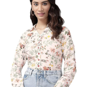 Rayon Floral Printed Straight Shirt For Women