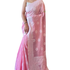 Women’s Kanjivaram Soft Cotton Linen Silk Saree
